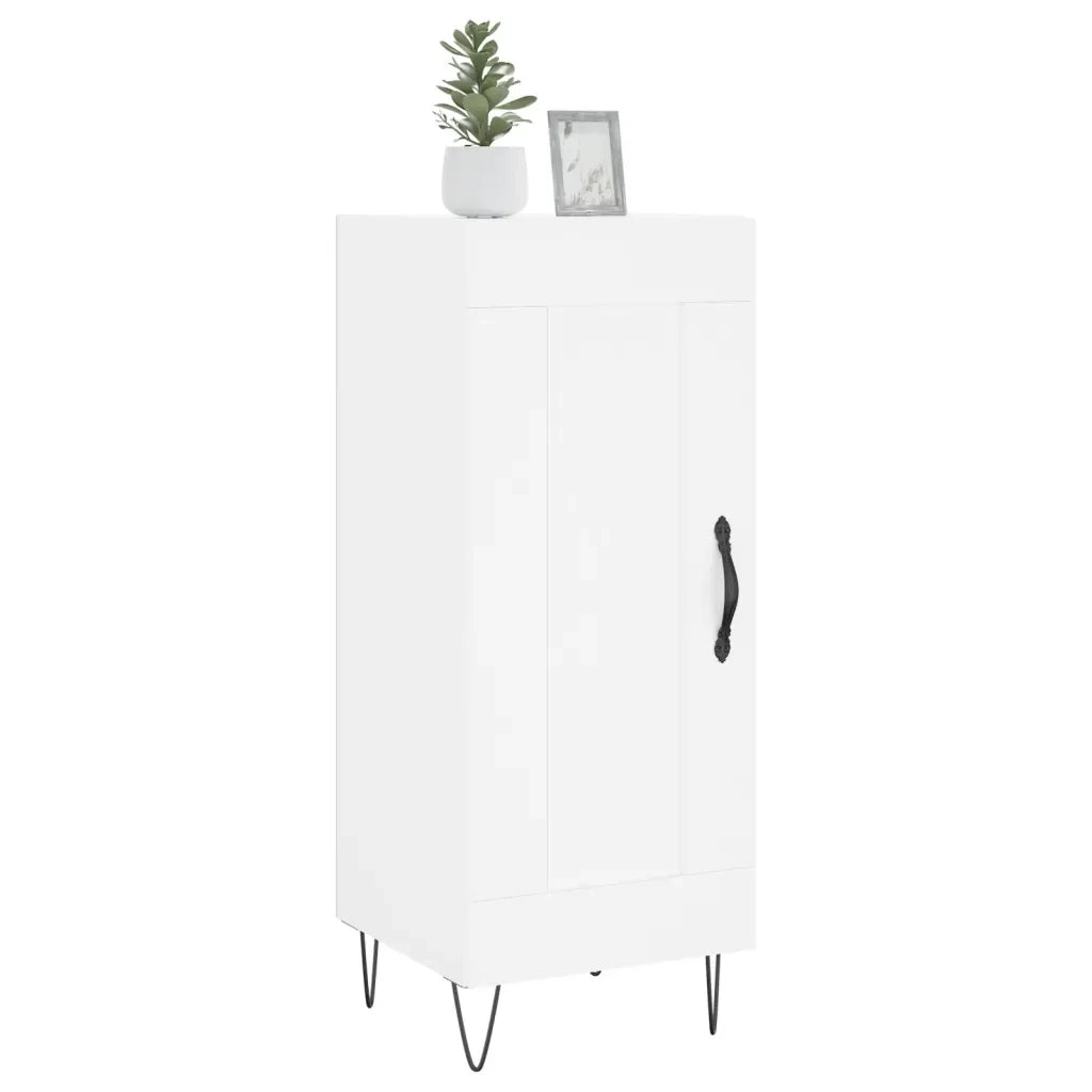 Credenza Bianca 34,5x34x90 cm in Legno Multistrato 830436