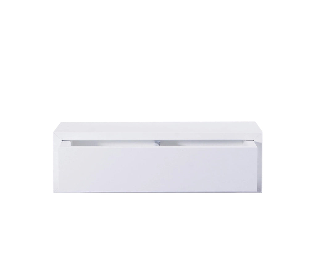 Mensola da Parete 1 Cassetto 45x13,4x20 cm in Fibra di Legno Lego Bianco