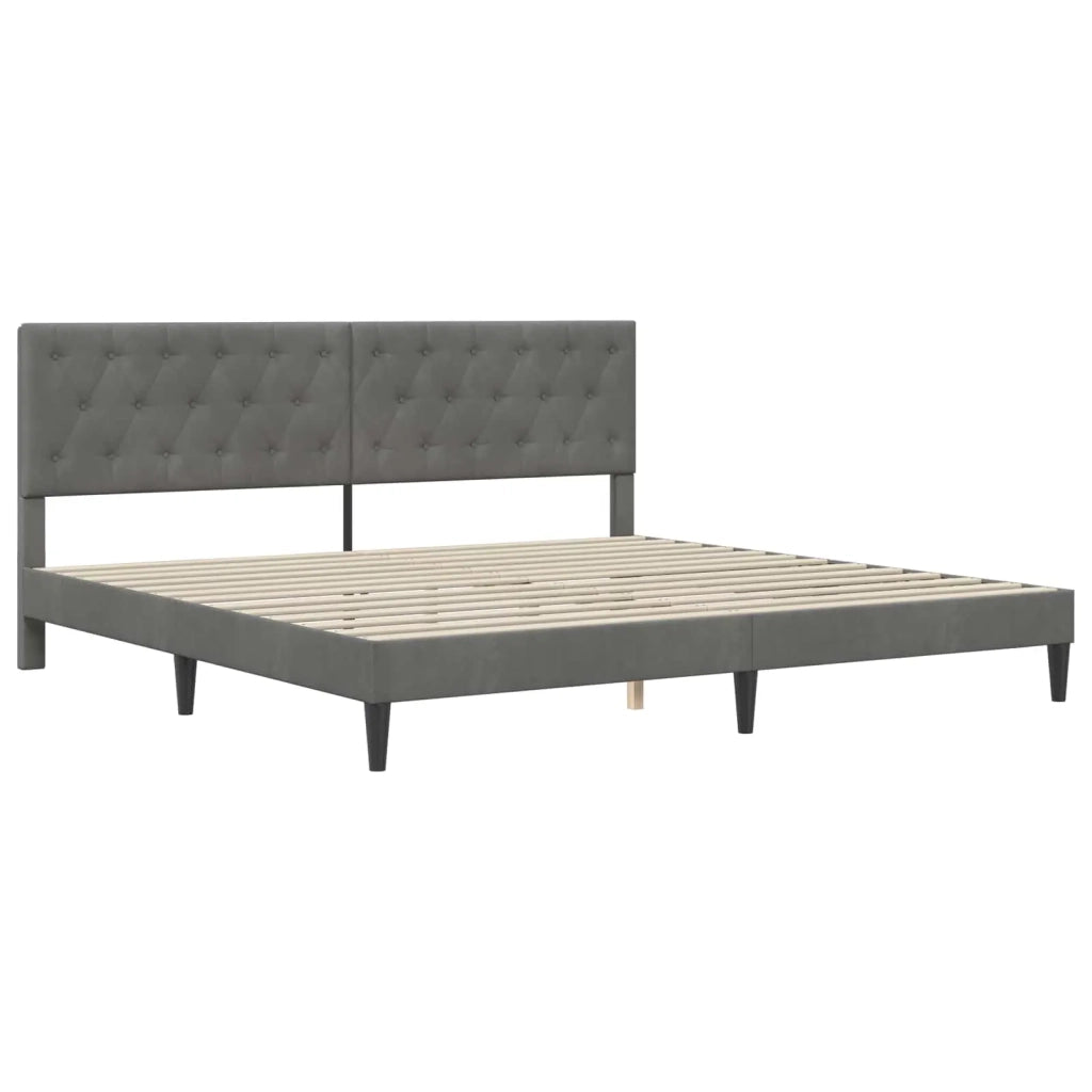 Struttura del letto Grigio Scuro 180 x 200 cm Velluto 3414677