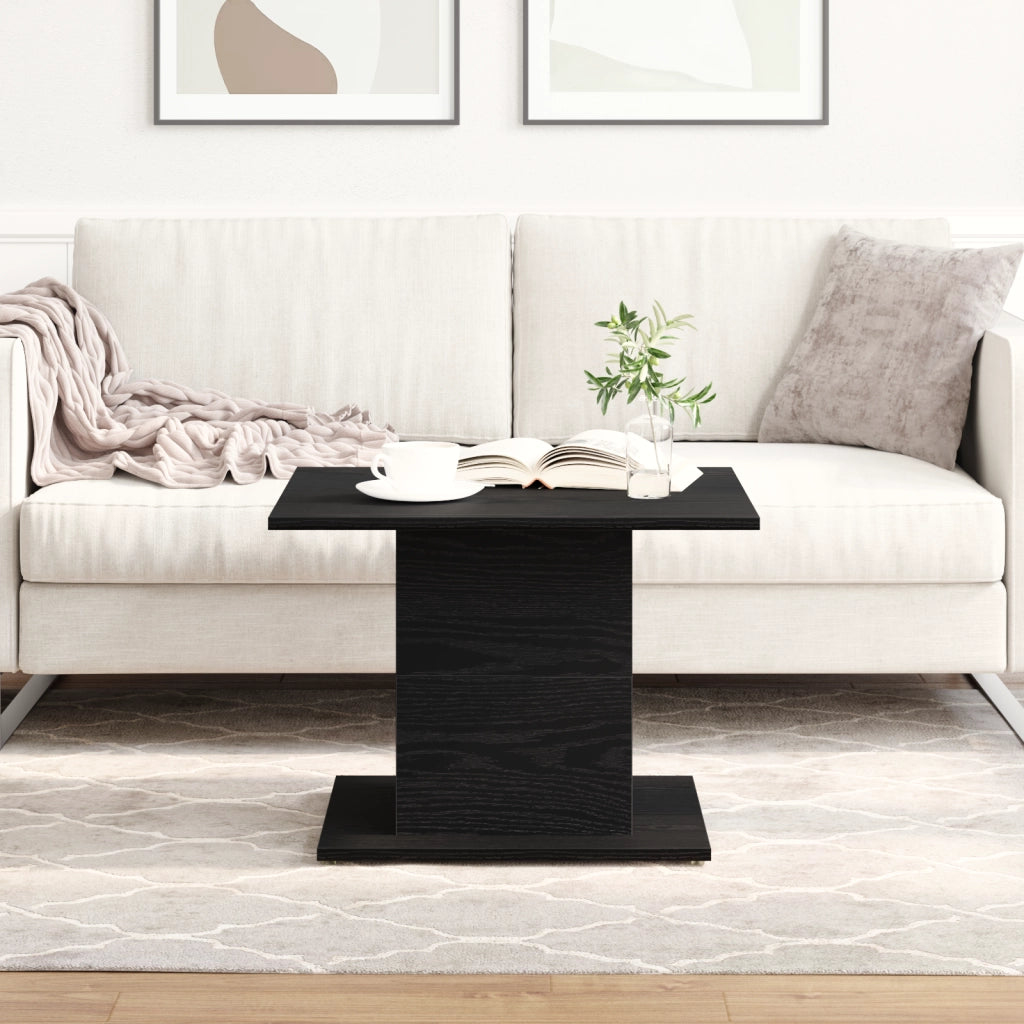 Tavolino da caffÃ¨ Rovere nero 55,5x55,5x40 cm Legno ingegnerizzato