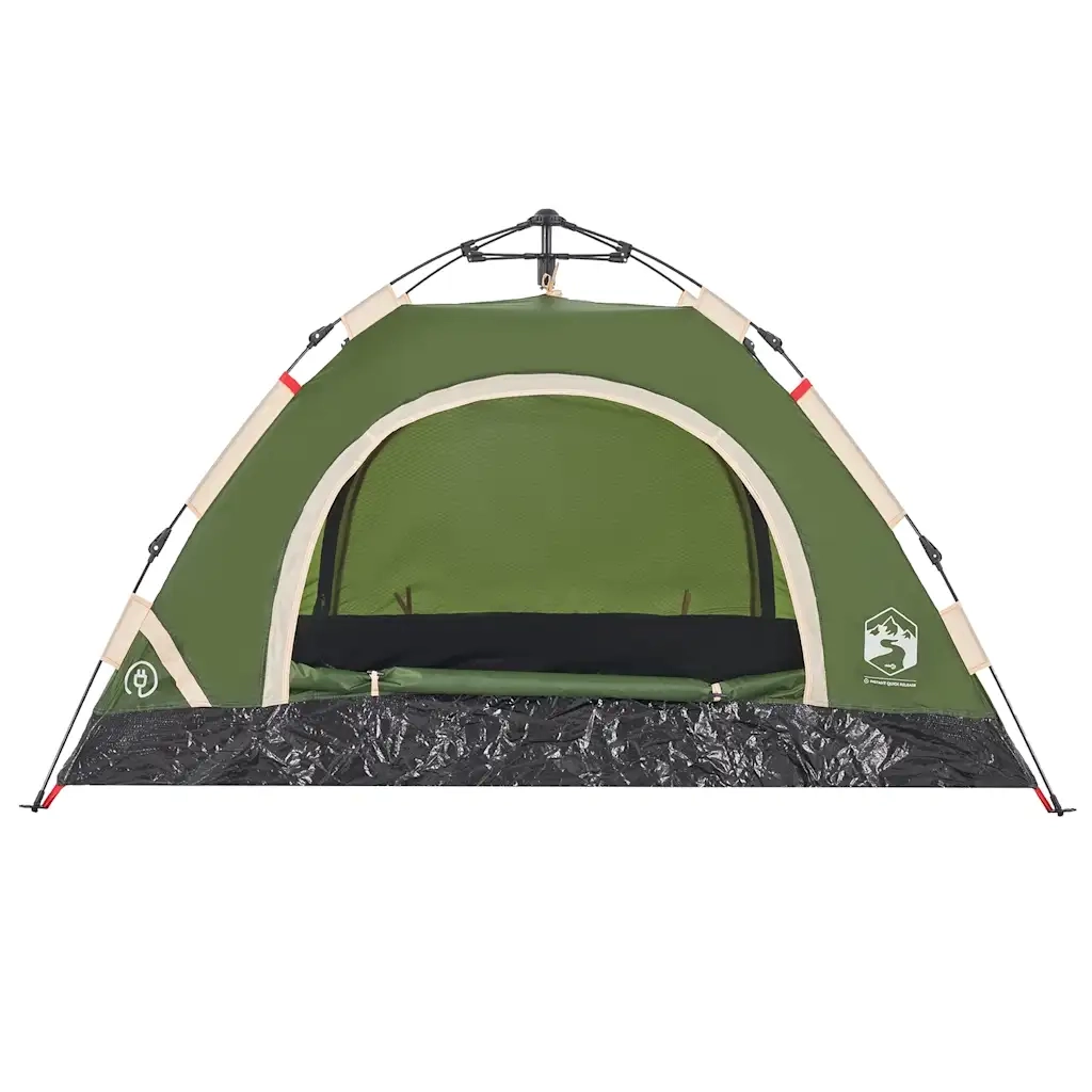 Tenda da Campeggio 2 Persone Verde a Rilascio Rapido