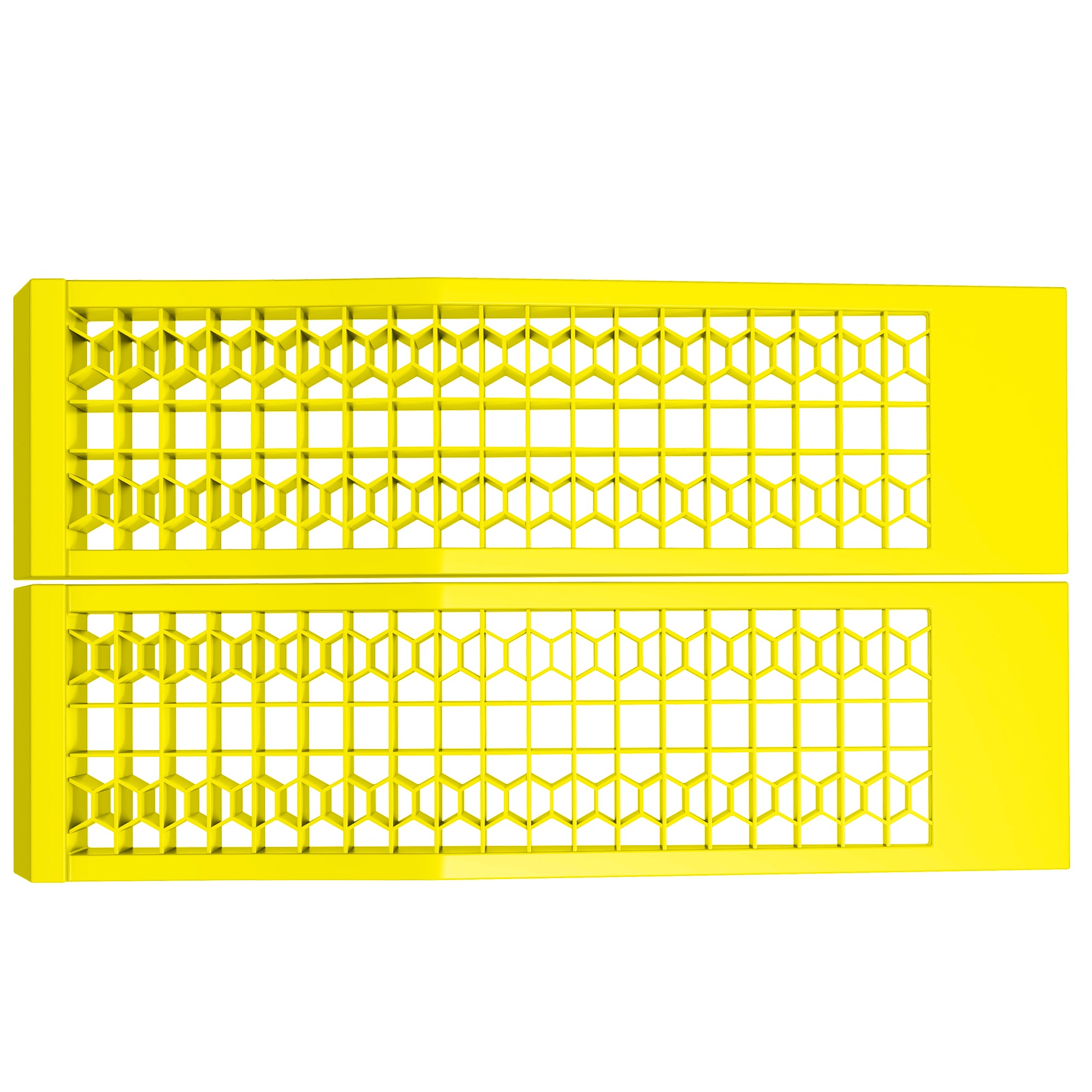Set 2 Rampe di Carico Auto in Plastica 3 Tonnellate Antiscivolo Giallo