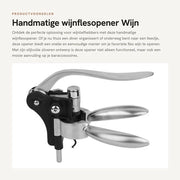 Apri-bottiglia con apri-cappello rapido - Strumento per aprire bottiglie a mano - Materiale Zinklegering/ABS - Leggero - Compattato - Facile da trasportare
