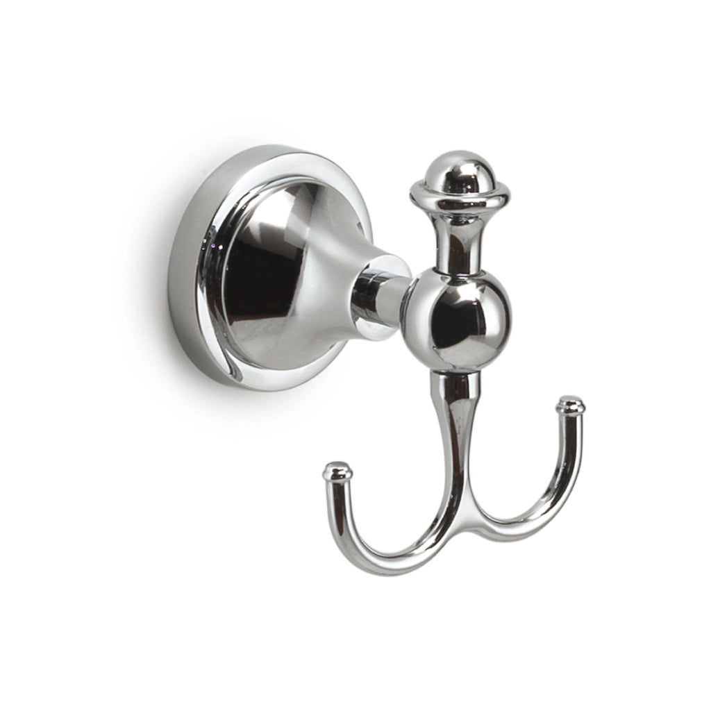 APPENDINO DOPPIO DA PARETE IN ACCIAIO INOX CROMATO MODELLO NEVIS - DIM. CM (LXPXH): 8X8,2X10,4 - CROMATO  - GDY