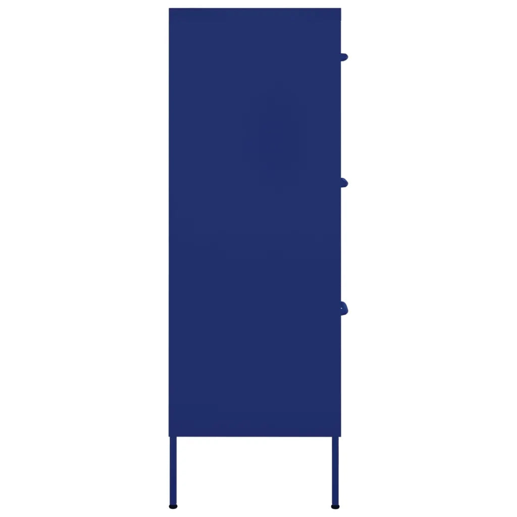 Mobile contenitore con cassetti 80 x 35 x 101 cm 6 cassetti guide in acciaio blu navy 02_0046836
