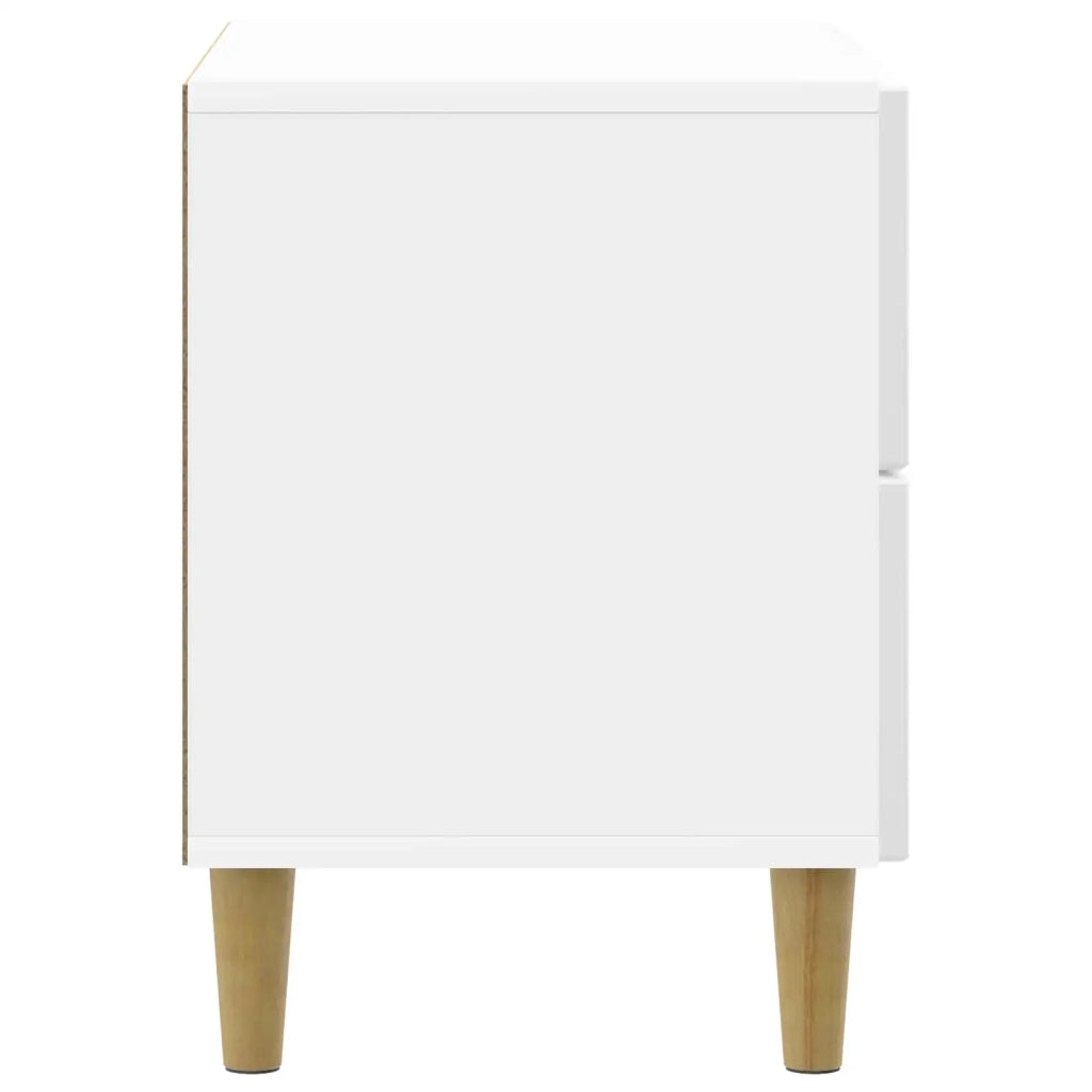 Armadio da Notte con cassetto Bianco Lucido 62 x 34,5 x 48 cm