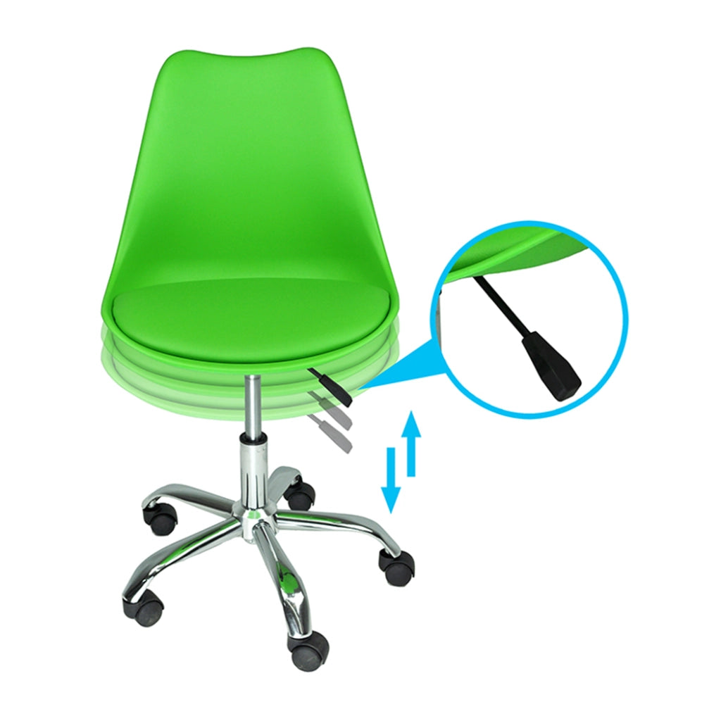 Sedia da ufficio girevole, sedia da scrivania verde con rotelle - Sally - SU14SAPM