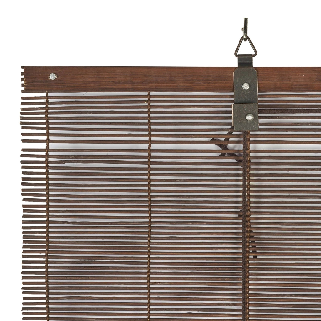 Tenda a rullo oscurante in bamboo naturale Marrone scuro 60x175 cm