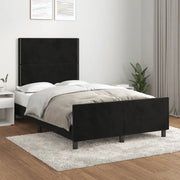 Giroletto senza Materasso Nero 120x190 cm Velluto