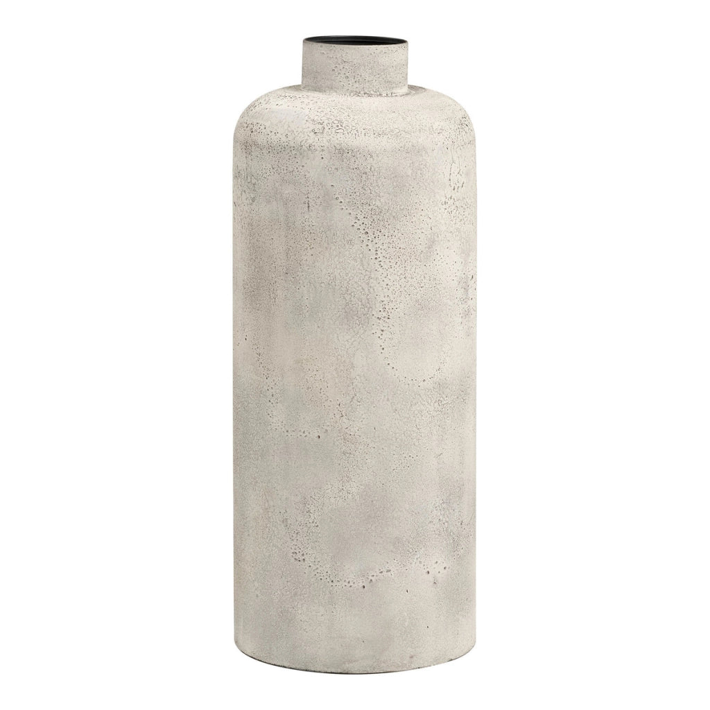 Vaso decorativo in metallo beige anticato House Nordic ø24x60,5 cm