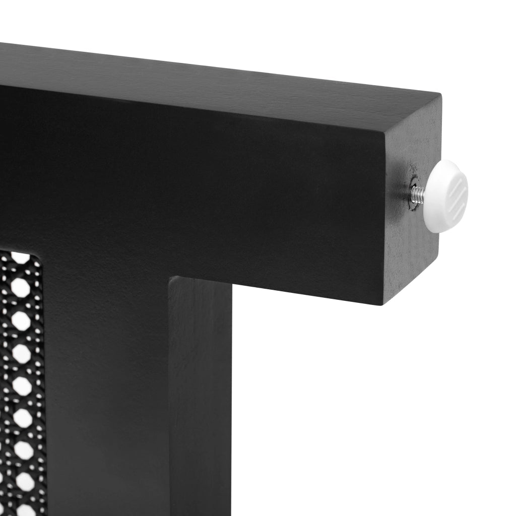 Consolle con 2 cassetti e presa multipla integrata in MDF nero per ingresso e soggiorno 120 × 35,5 × 76,5 cm