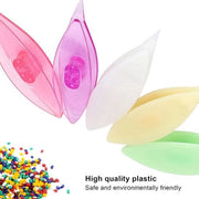Kit per Tatting - 5 Pezzi di Plastica Colorata Shuttles Vibranti per Attività di Ricamo a Maglia Manuale (3#)