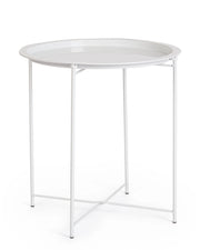 Tavolino Hilmar tortora/bianco ø47x51 cm