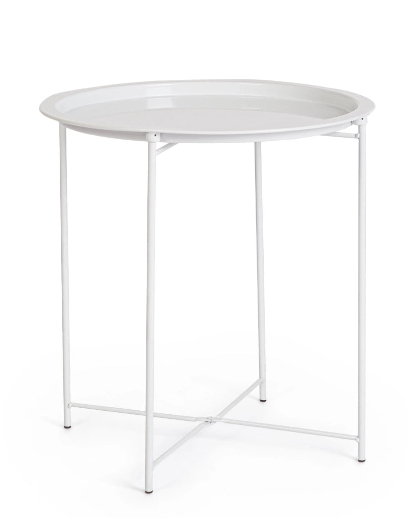Tavolino Hilmar tortora/bianco ø47x51 cm