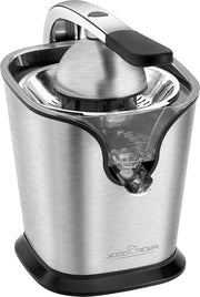 Citruspers con 2 sapkegels - Funzione antidruppo - 160 Watt - Colore argento e nero - Sinaasappelpers automatico