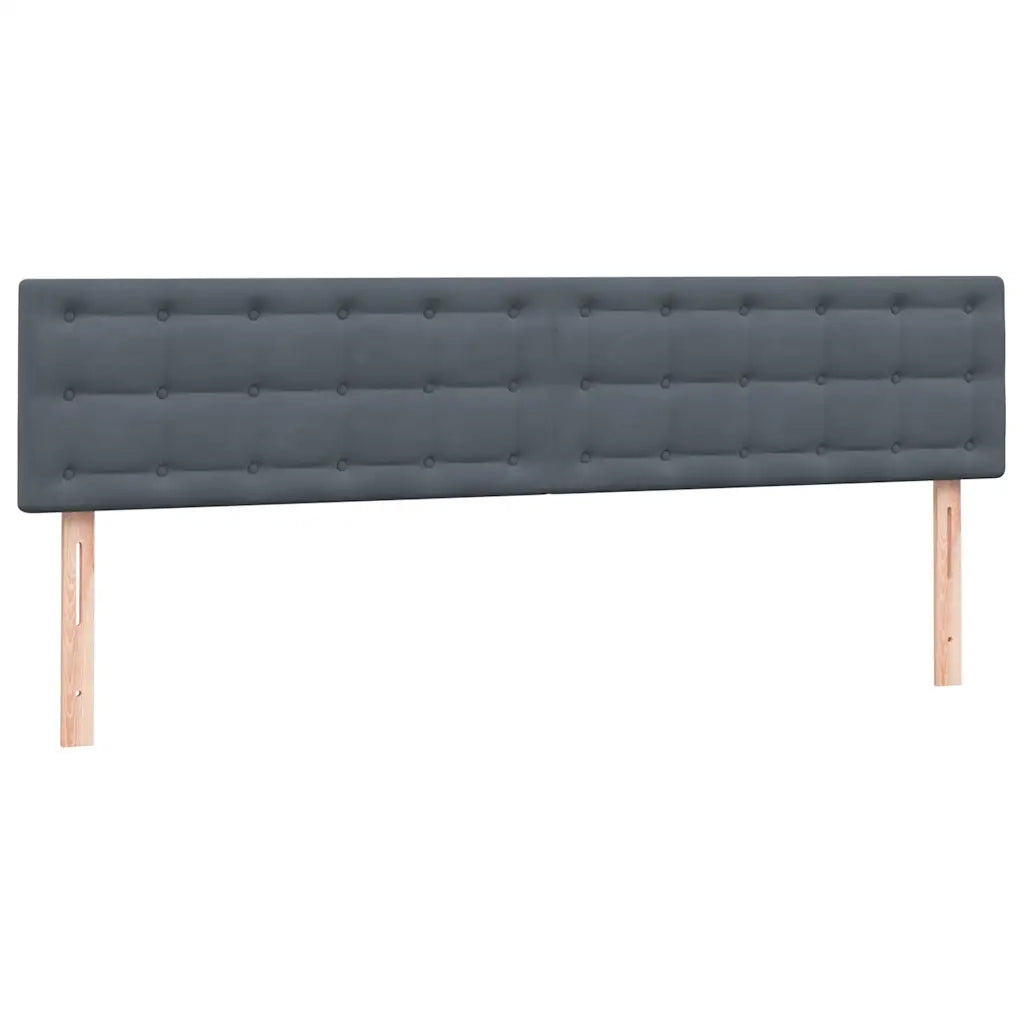 vidaXL Giroletto a Molle con Materasso Grigio Scuro 180x210 cm Velluto