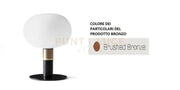 MOSE LAMPADA DA TAVOLO 1 LUCE IN METALLO NERO E PARTICOLARI BRONZO  ATTACCO G9