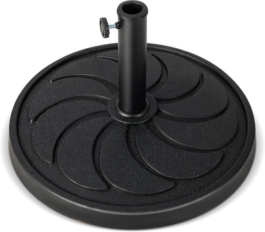 Base Ombrellone da Esterno 18 kg, Supporto Rotondo per Ombrellone 54 CM con Diametro Palo 38/48 MM, Base per Ombrellone Robusta da Giardino Terrazzo Esterno