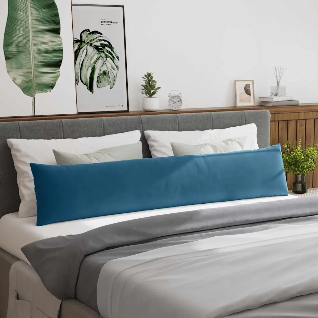 Cuscini da Divano 2 pz | Cuscini per sedie Blu 200 x 40 cm Tessuto in Cords