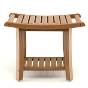 Sgabello da bagno 60,5 x 34 x 48 cm 2 livelli antiscivolo ergonomico moderno in HDPE colore caffè 20_0017365