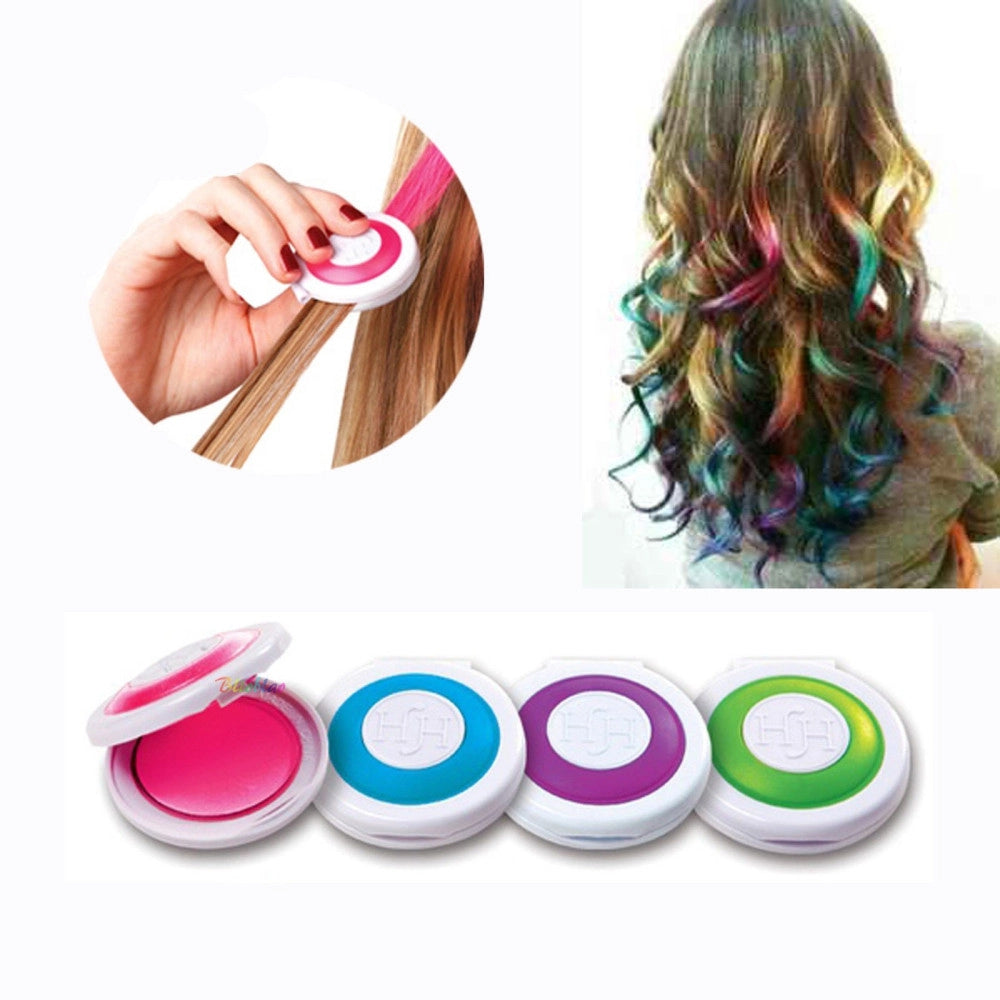 Trade Shop - Colori Tinta Temporanei Per Capelli In Quattro Colorazioni Blu Verde Rosa Viola -