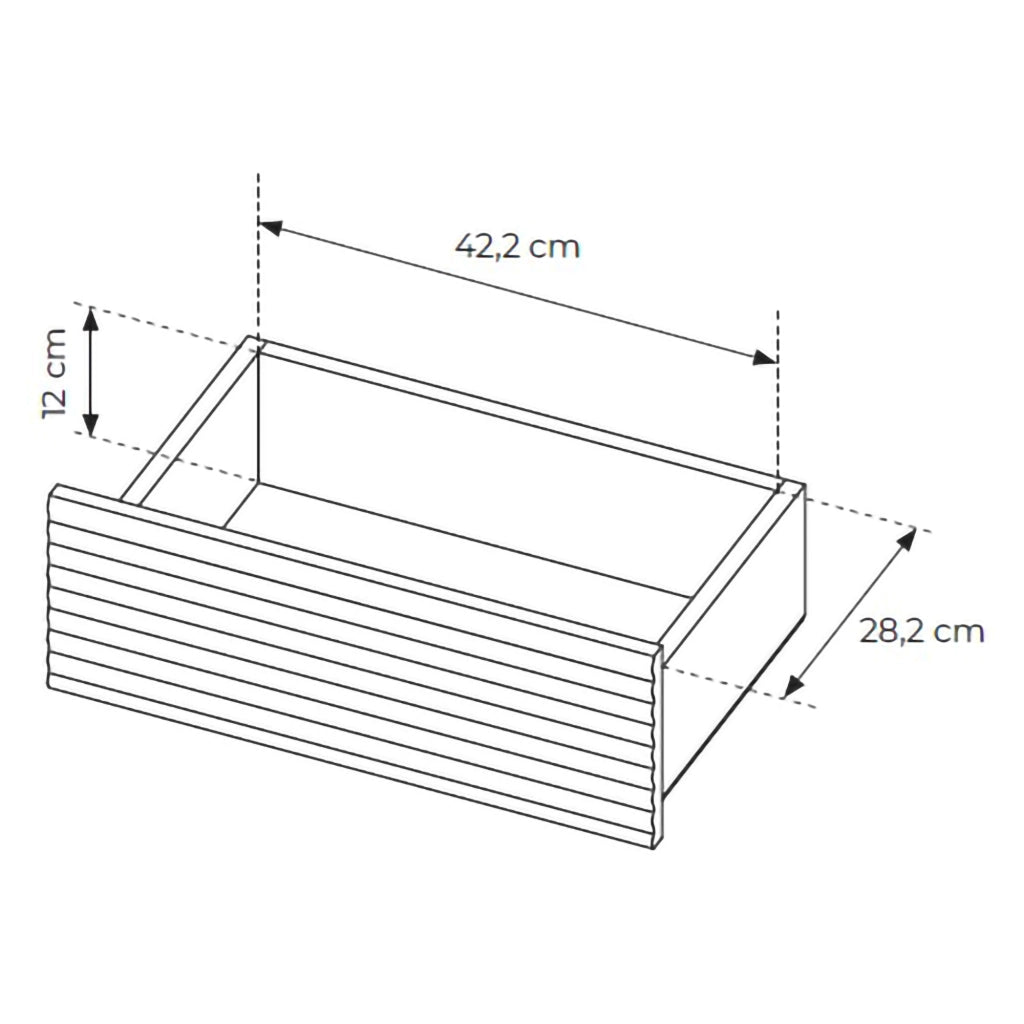 Madia Hateva, Credenza 2 Cassetti, 104x40x84h cm Marrone Rovere