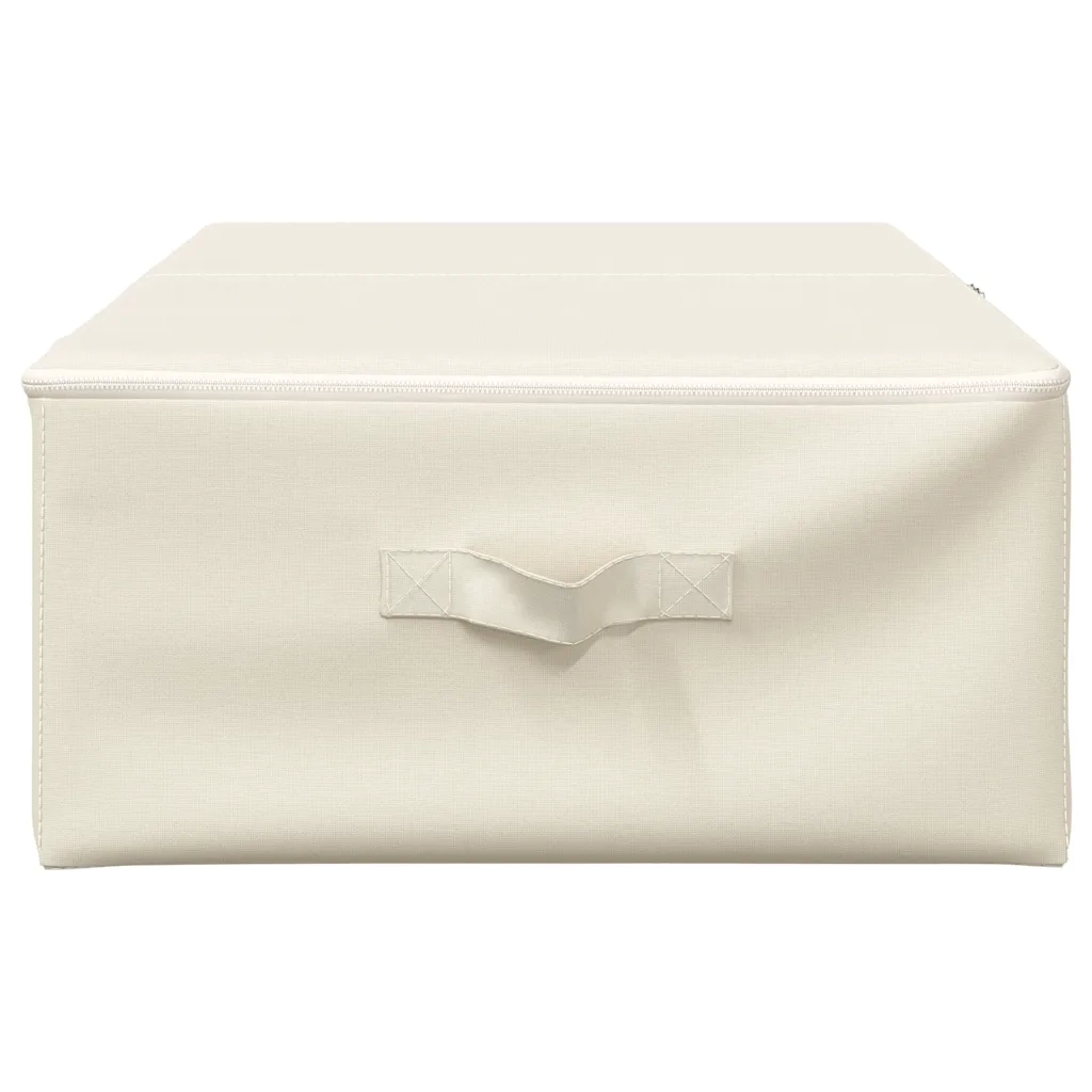 Scatola Portaoggetti in Tessuto 70x40x18 cm Crema 332907