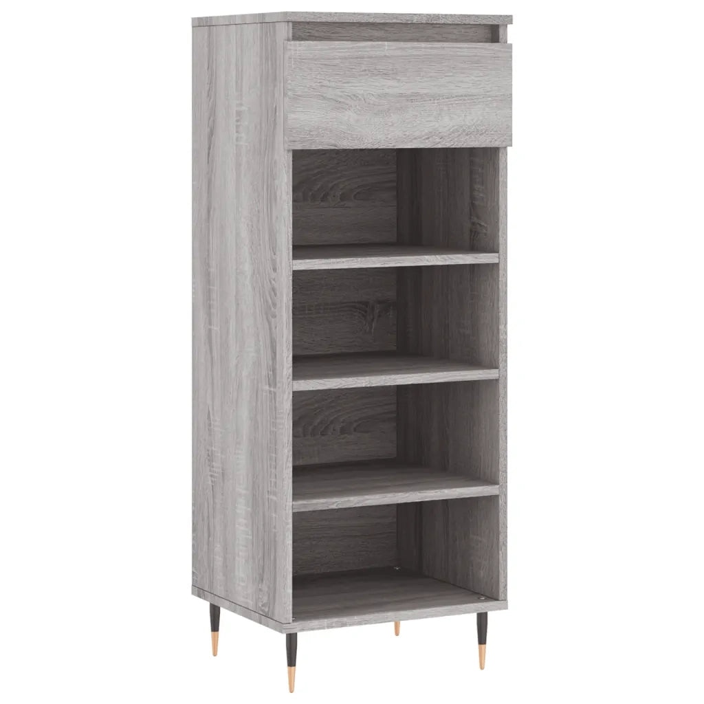 Scarpiera-Scaffale per scarpe Grigio Sonoma 40x36x105 cm in Legno Multistrato 498338