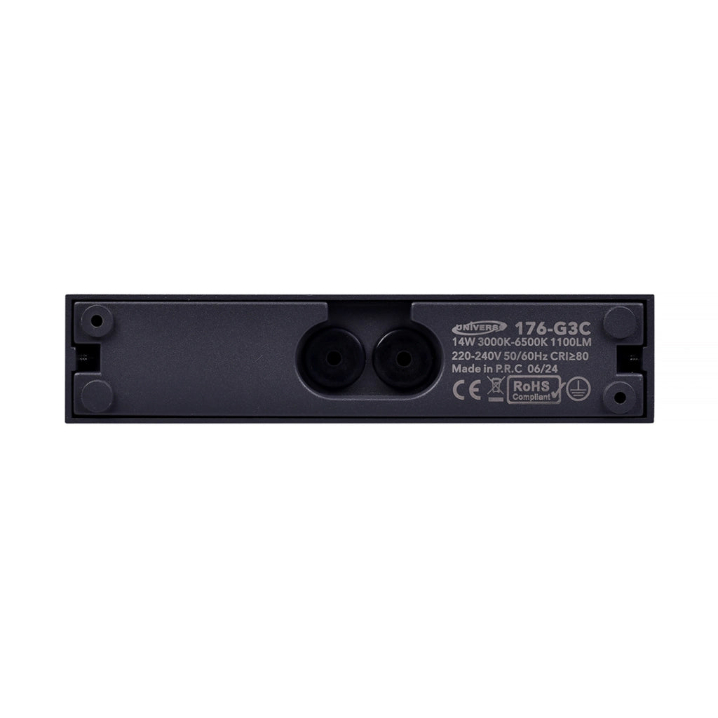 APPLIQUE LED DA ESTERNO 14W CON CCT SWITCH 3 TEMPERARURE COLORE - IP65 DESIGN RETTANGOLARE IN ALLUMINIO E VETRO