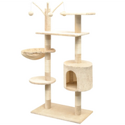 Albero per Gatti con Tiragraffi Sisal 125 cm Beige 170482