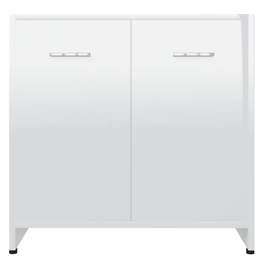 Armadio da Bagno Bianco Lucido 60x33x61 cm in Truciolato cod mxl 63907