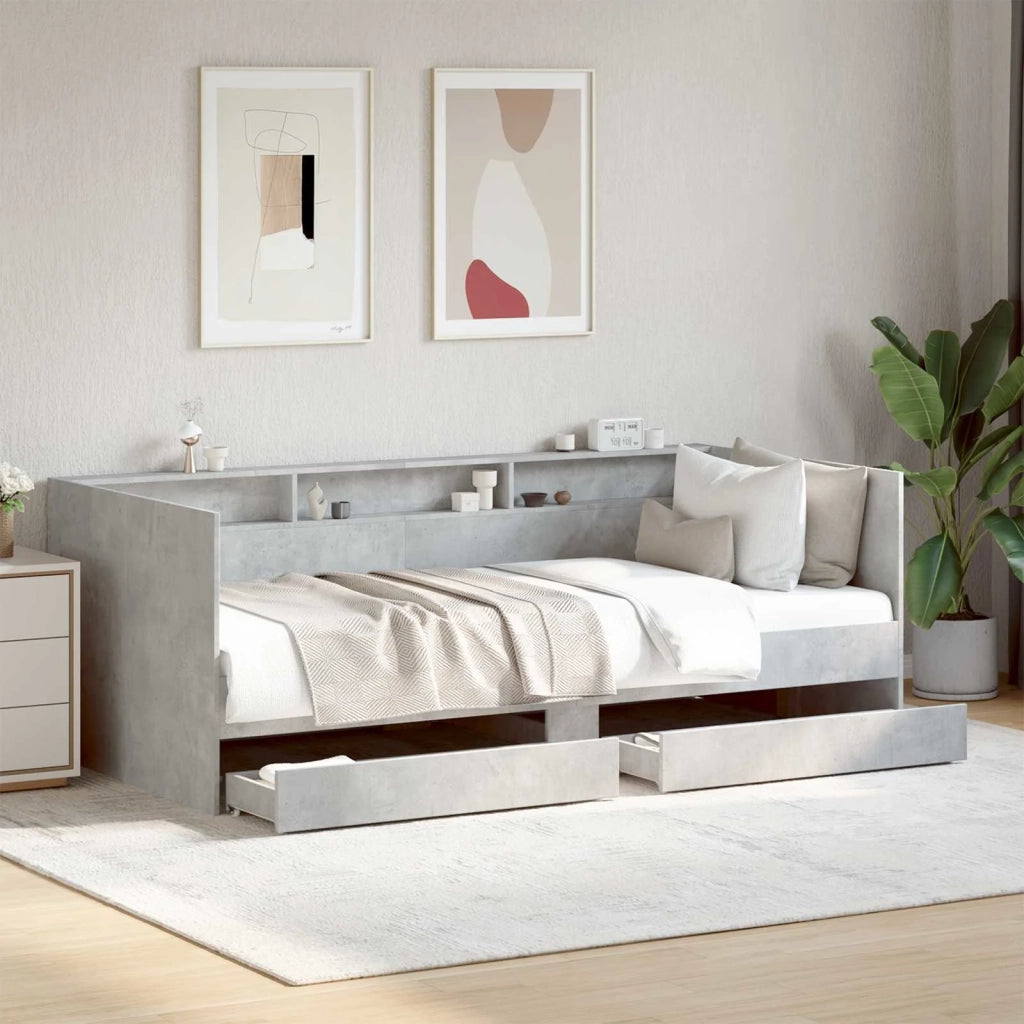 Telaio del letto con storage Grigio Cemento 80 x 200 cm 3429642