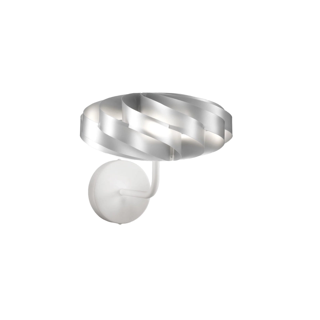 Applique Moderna Flat Polilux ® Argento E Metallo 1 Luce E14