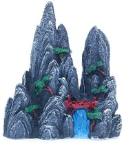 Decorazione per acquario - Ornamento in plastica - Grande formato - Paesaggio nero - Adatto per acquari di media e grande dimensione
