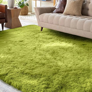 Tappeto morbido per soggiorno, verde, lavabile, 80x160 cm, antiscivolo, grande, per camera da letto, morbido, moderno, tappeto morbido per bambini, tappeto morbido mat.