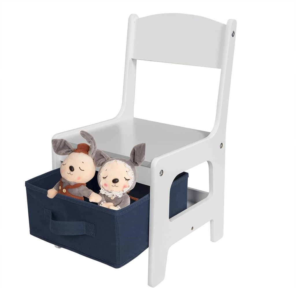 Set di Tavolo e Sedie di Prima Infanzia Quadrato con Lavagna da Giocare 3 in 1 Mobili Scrivania Versatile per Cameretta Sala Regalo Creativo per Bimbi 2-6 Anni Colore Bianco e Grigio