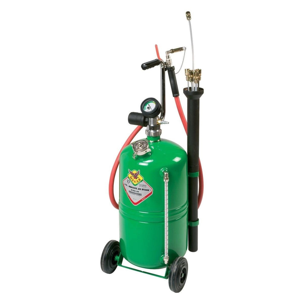 Trade Shop - Aspiratore Carrellato Pneumatico Per Recupero Olio Esausto Da 24lt Raasm 43024 -