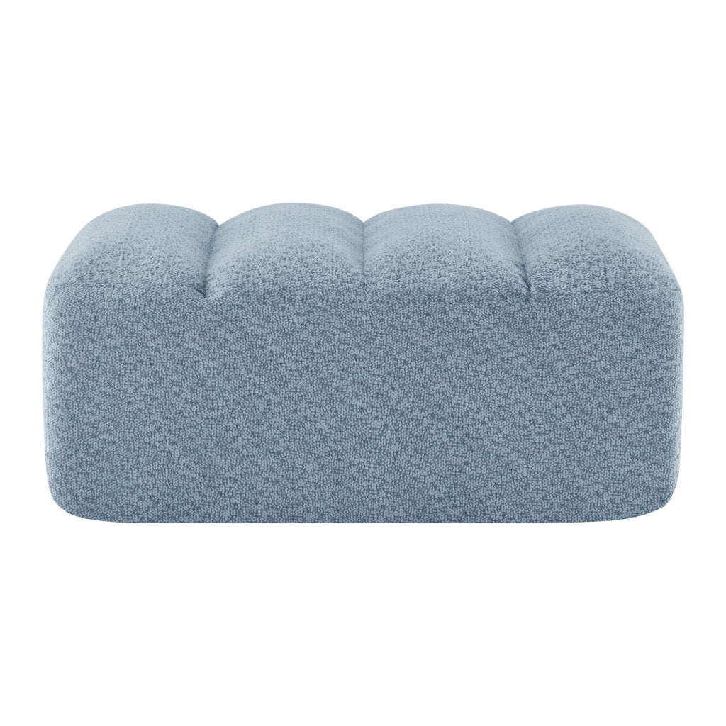 DIVANO Modulare senza struttura con ottomano Blu in pile granulato