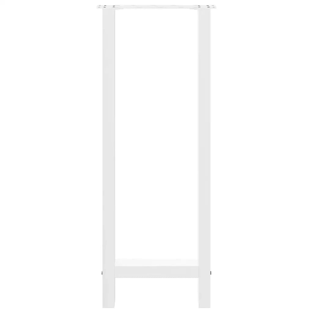 vidaXL Gambe per tavolo da bar bianche 2 pz 40x(100-101) cm in acciaio