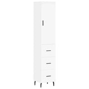Buffet credenza cassettiera armadio mobile contenitore organizer cucina soggiorno salotto alto 34,5 x 34 x 180 cm legno ingegnerizzato bianco 02_0032404