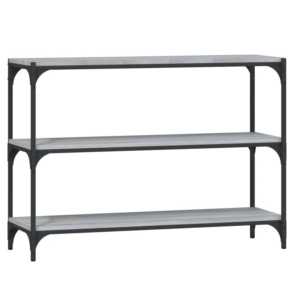 Libreria Grigio Sonoma 100x33x70,5 cm Legno Multistrato Acciaio 819355