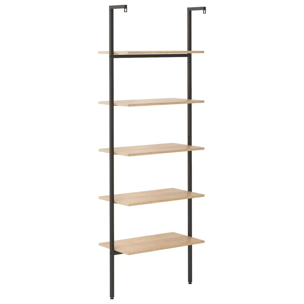 Scaffale Pendente 5 Ripiani Marrone Chiaro e Nero 64x35x185 cm CFW3655512