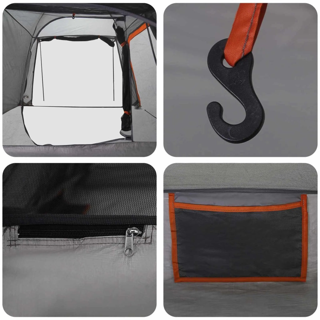Tenda a tunnel Grigio e arancione 361 x 235 x 147 cm 42017402