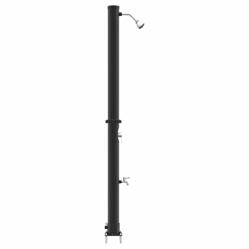 Doccia Solare da Esterno Nero 217 cm PVC e Alluminio CFW4111543