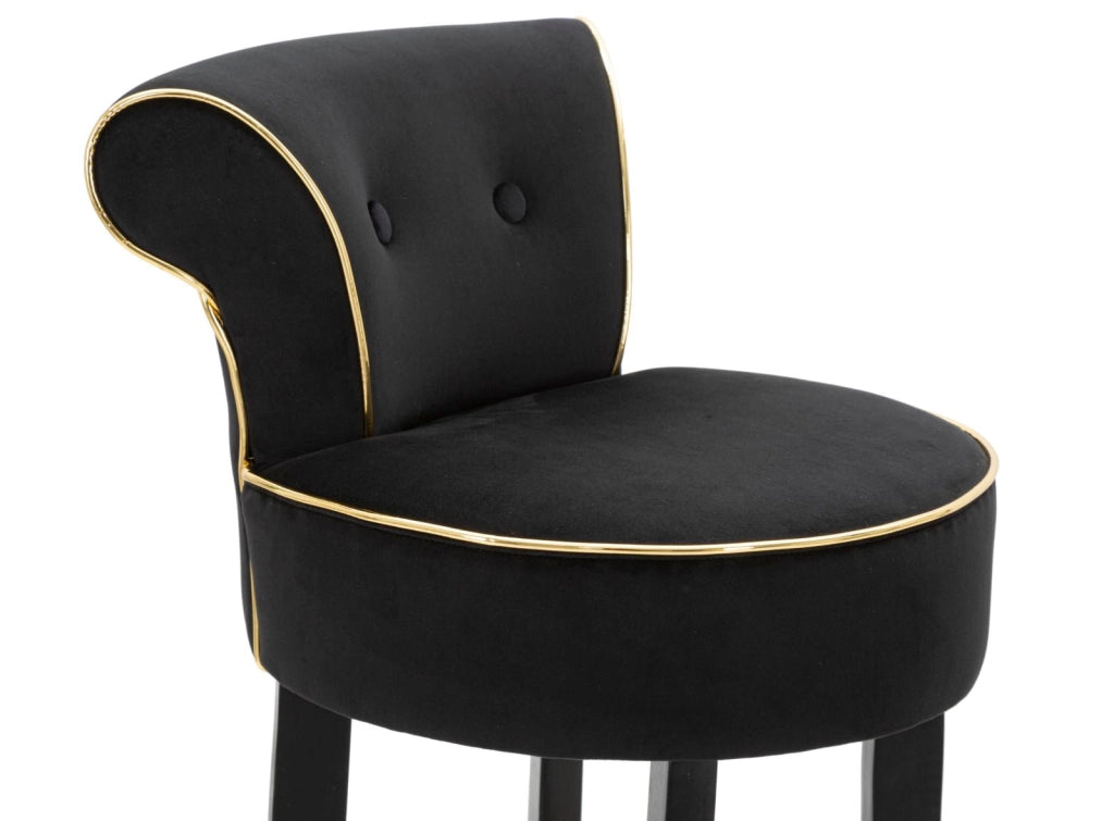 Sgabello Bar Luxy Nero 46x48x96 cm in Legno e Plastica