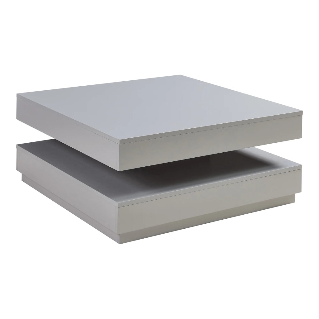 Tavolino da caffè consolle laterale 76 x 76 x 38 cm grigio chiaro 03_0010793