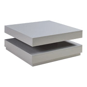 Tavolino da caffè consolle laterale 76 x 76 x 38 cm grigio chiaro 03_0010793