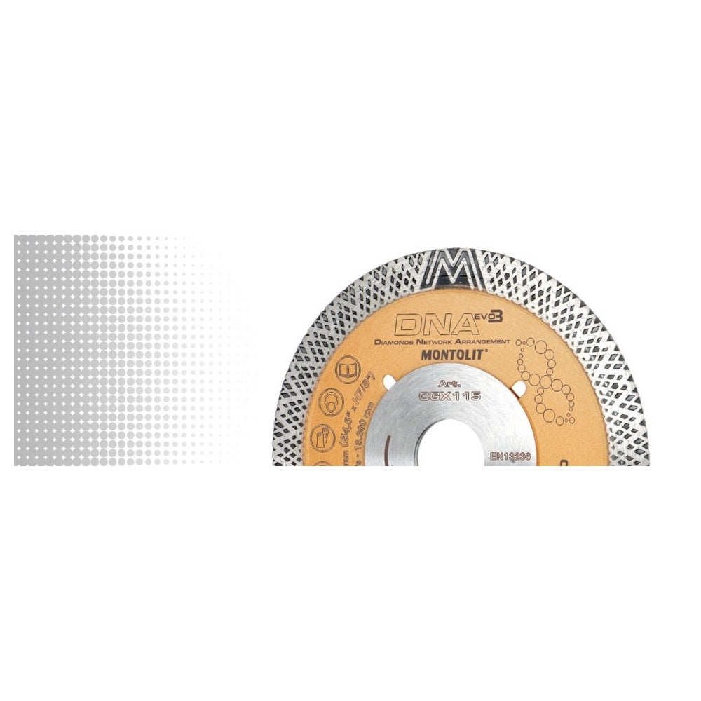 Trade Shop - Disco Diamantato Montolit Dna Evo3 Cgx115 Mm.115 Corona Continua Freccia Oro 802 -