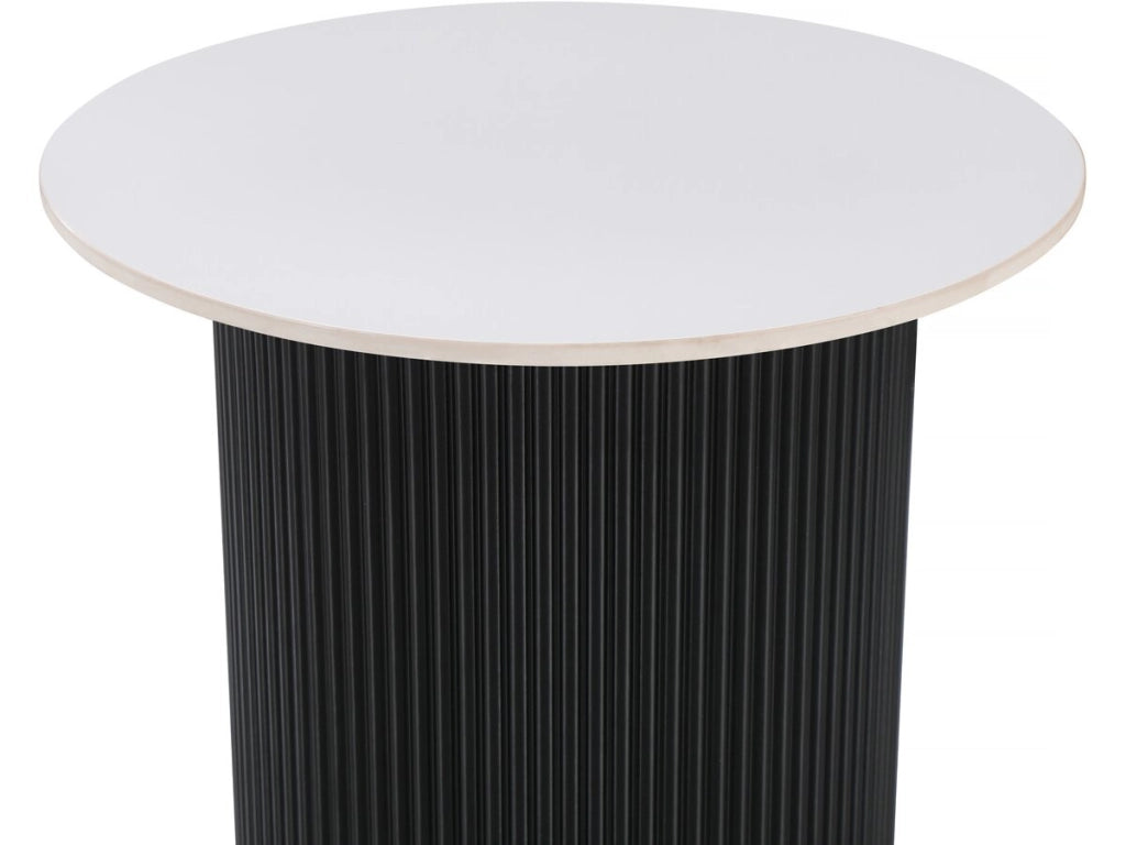 Tavolino laterale in ceramica "Eclat", tavolino, comodino - 50 x 50 x 55 cm - Bianco