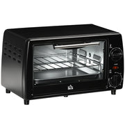 EasyComfort Fornetto Elettrico 10L da 750W con Temperatura Regolabile e Timer, 36.5x26x22 cm, Nero